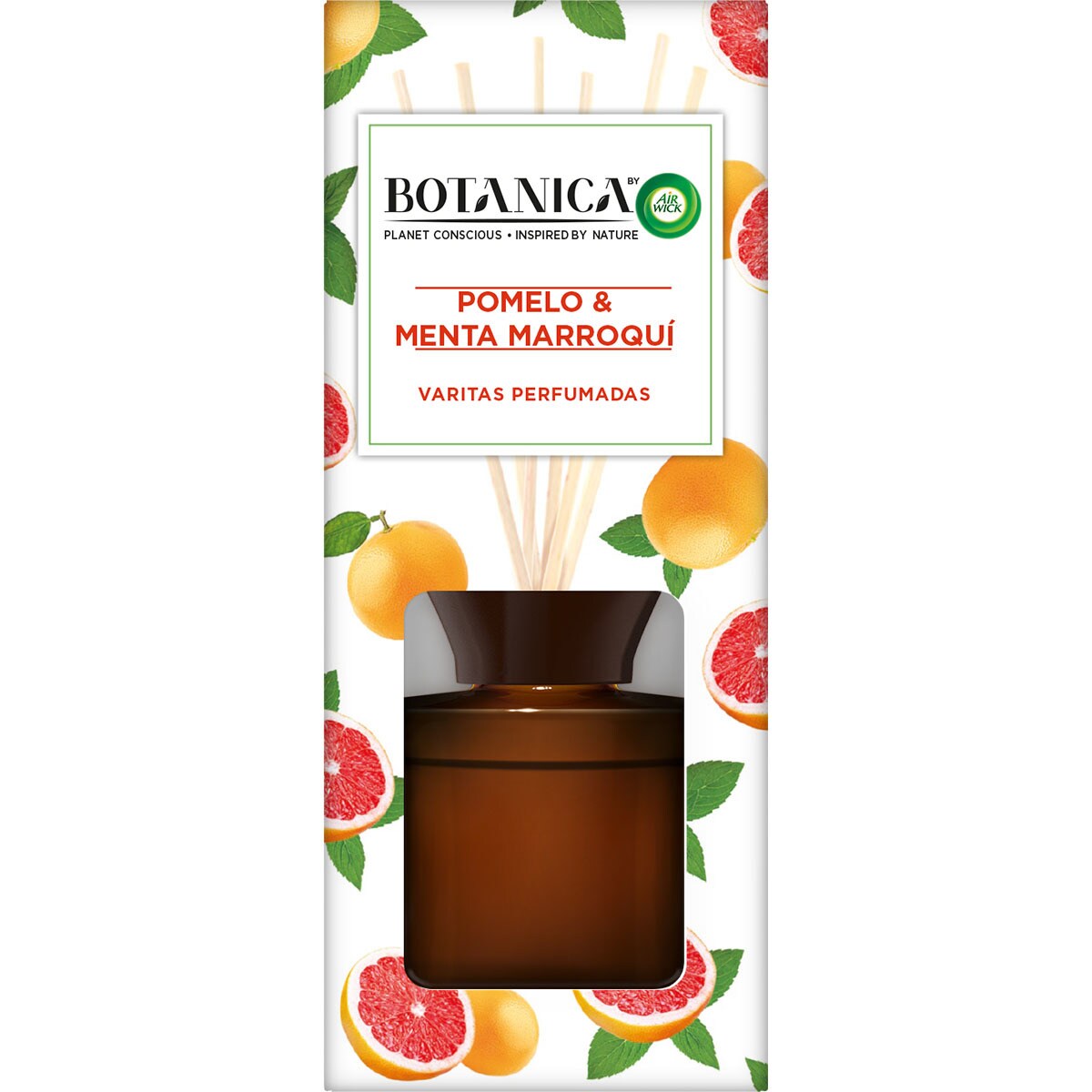 Buy Grapefruit & Moroccan Mint scented air freshener sticks container 80 ml · BOTANICA