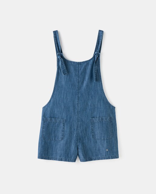 green denim dungarees
