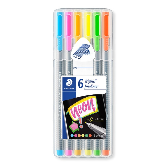 Estuche 6 Rotuladores Triangulares Triplus Fineliner