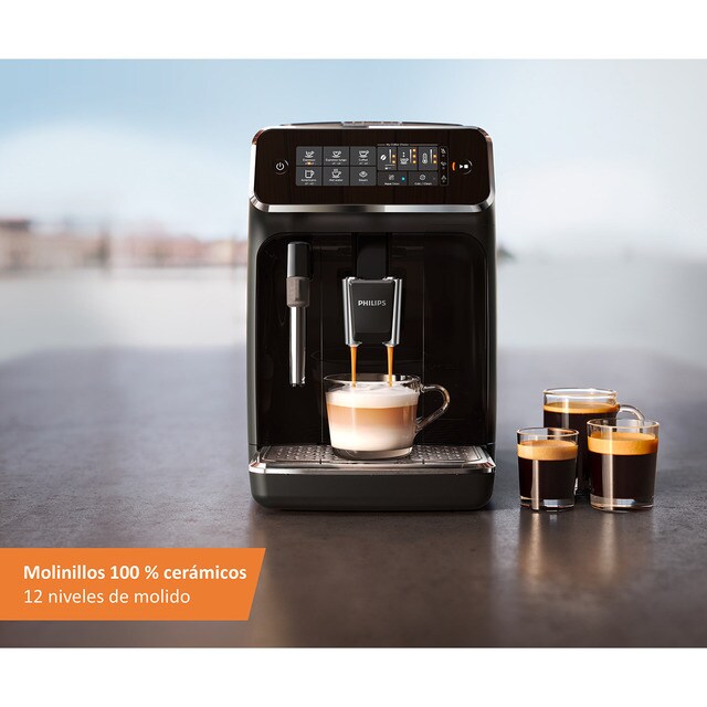 Cafetera espresso superautomática Philips serie 3200 con espumador de  leche, 4 tipos de café