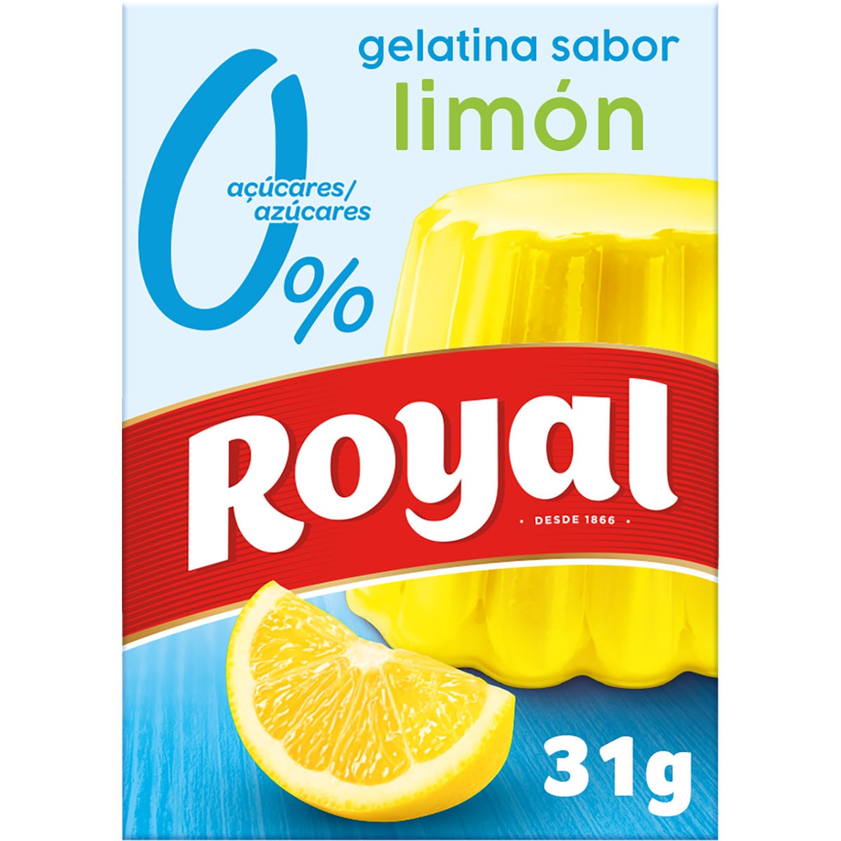 gelatina con sabor a limón y vitamina C