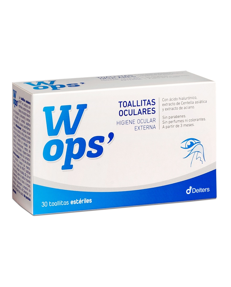 Wops - 30 Toallitas oculares estériles Wops.
