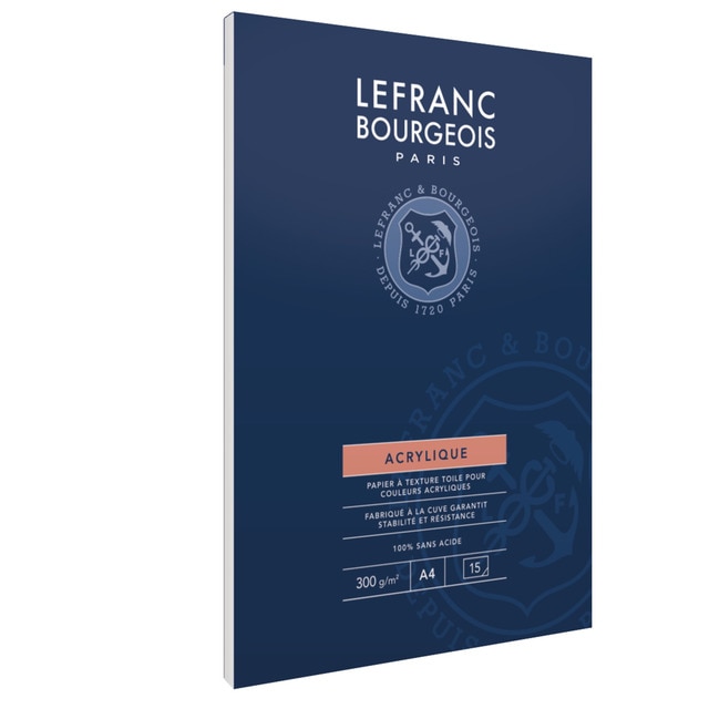 Bloc De Papel Para Acrílico A4 100% Libre de Ácido Lefranc Bourgeois.