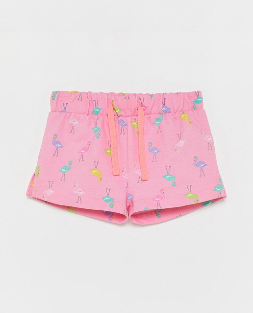 Girls' pink shorts featuring flamingos · Sfera · Fashion · El Corte Inglés