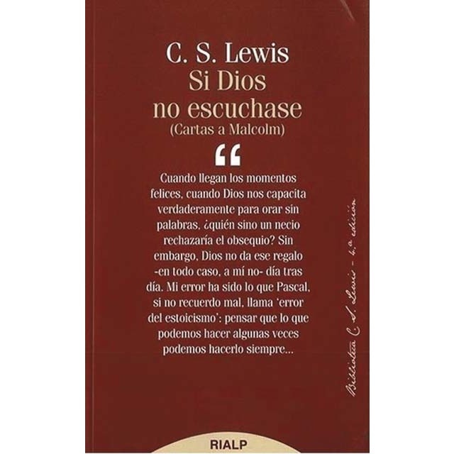 Si Dios no escuchase: Cartas a Malcom (Tapa blanda)