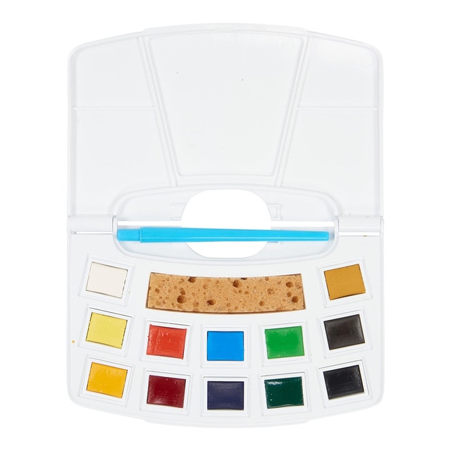 Estuche de 12 Pastillas de Acuarelas Pocket Box Art Creation Multicolor.
