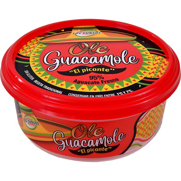 LOS CURSOS guacamole picante premiun elaboración artesanal tarrina 280 g