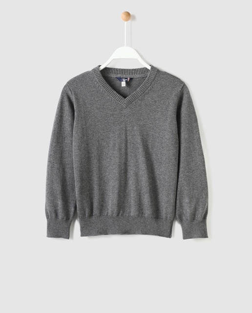 plain grey sweater