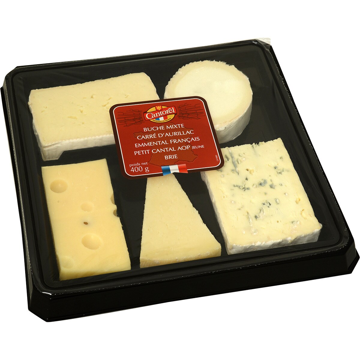 Comprar tabla de 5 quesos franceses emmental, bûche mi chêvre, carré d