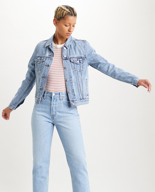 Levi's - Cazadora vaquera de mujer lavado claro.