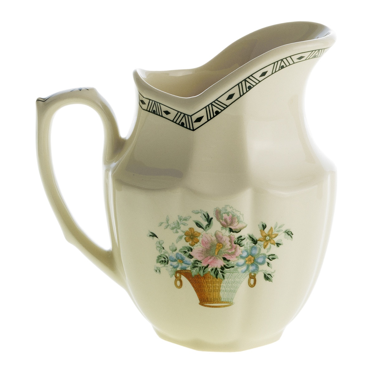 La Cartuja De Sevilla - Lechera Canasto Floral Multicolor En Oferta La Cartuja De Sevilla - Lechera Canasto Floral La Cartuja De Sevilla.