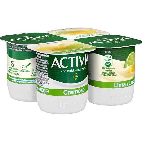 Buy Bifidus lemonlime flavour creamy yogurt 4pack units 120 g