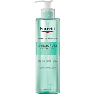EUCERIN DermoPure Oil Control Gesichtsreinigungsgel für fettige, unreine Haut Dosierspender 400 ml seifen- und parfümfrei