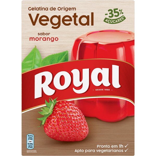 Comprar Gelatina Vegetal de Morango 35 de Açúcares embalagem 110 g