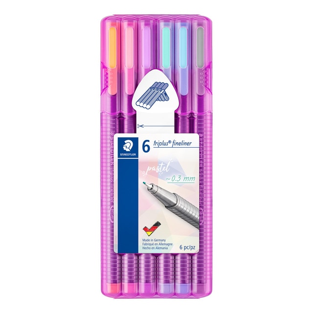 Estuche 6 rotuladores triplus® fineliner STAEDTLER