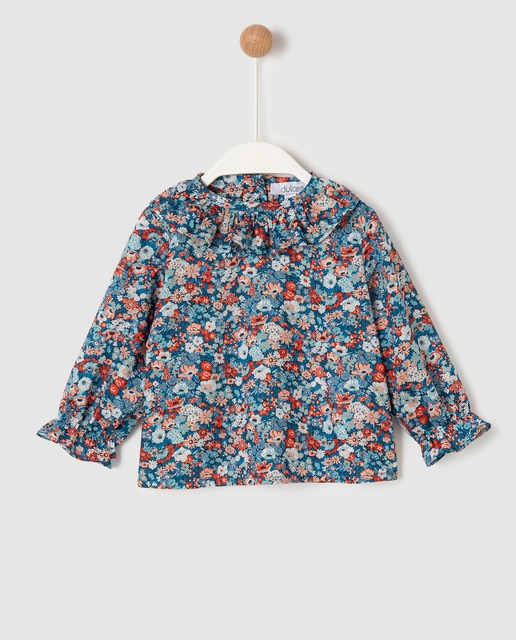 Blusa de bebé niña liberty con gola