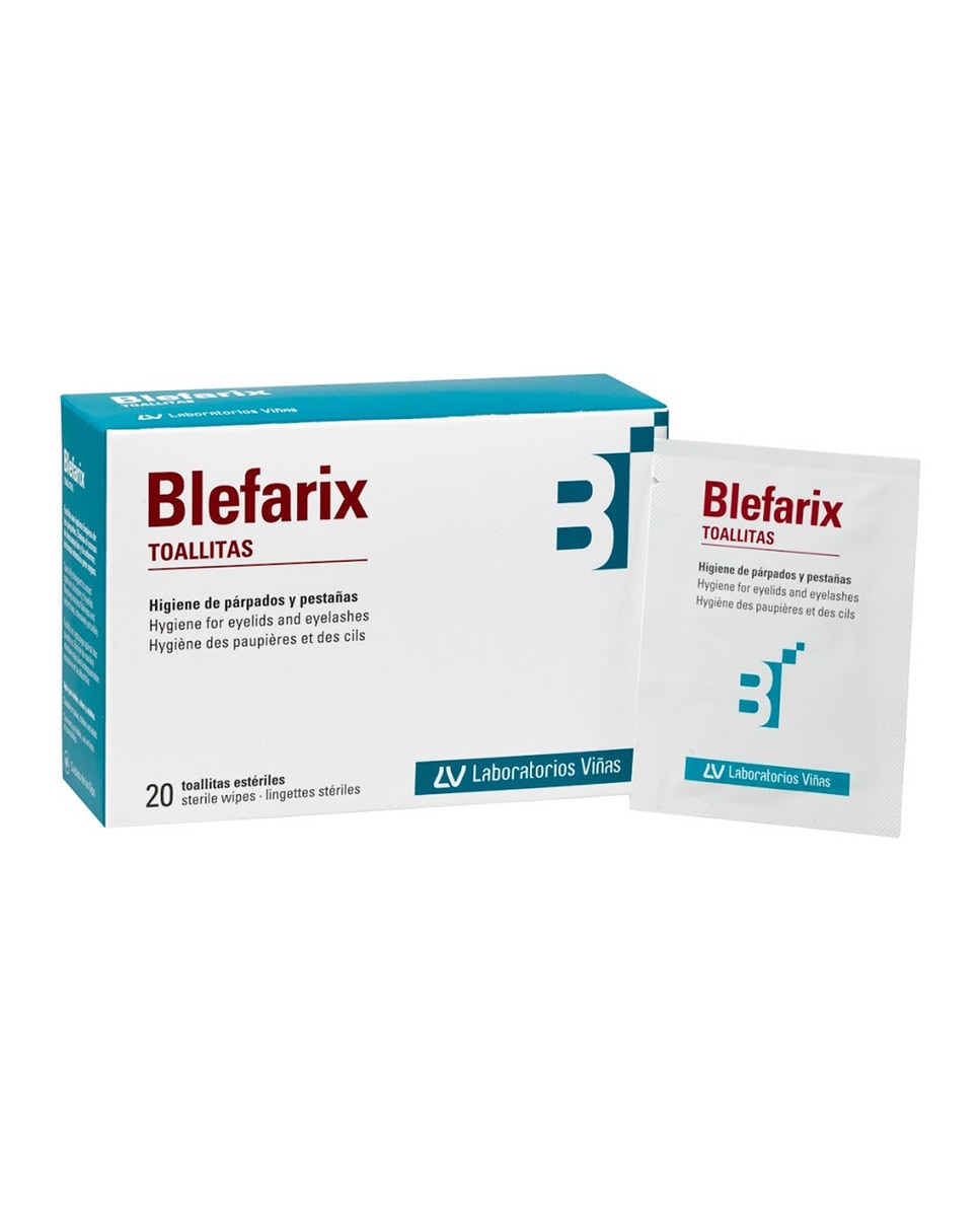Blefarix - 20 Toallitas unidosis estériles para Párpados y Pestañas Blefarix.