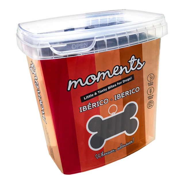 Moments – Snack para perros adultos Moments ibérico 600 g.