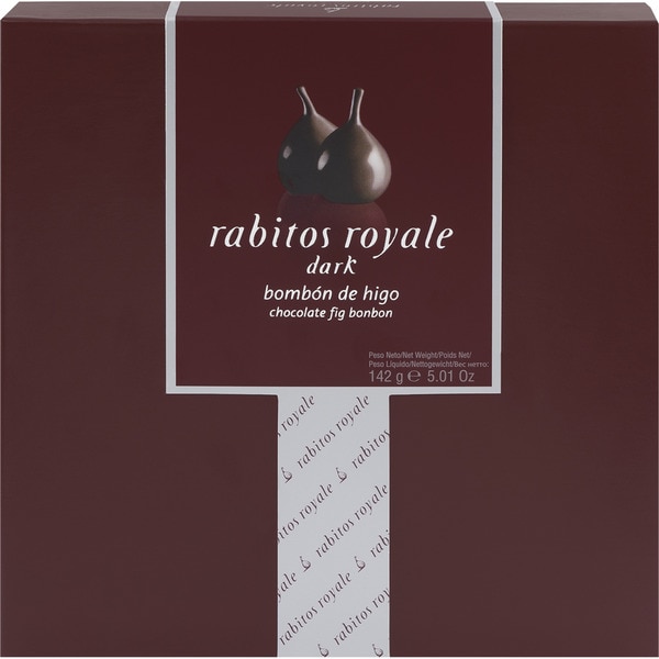 Rabitos Royale bombón de higo con chocolate negro 8 unidades estuche 142 g
