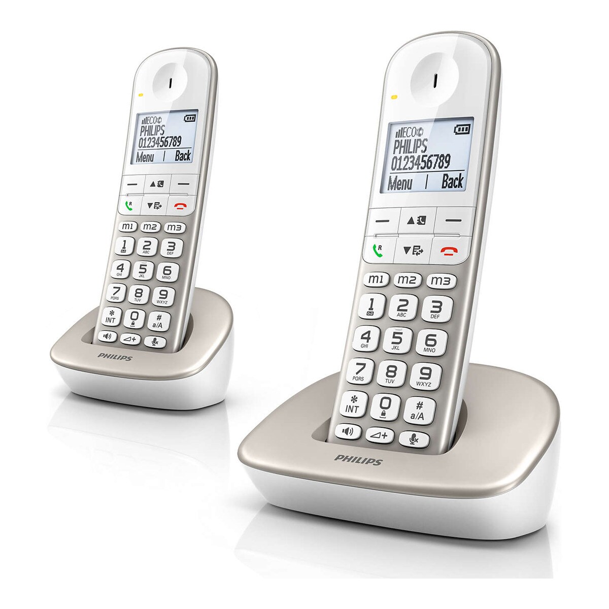 Teléfono inalámbrico dúo Philips XL4902S Dect blanco · Philips · La