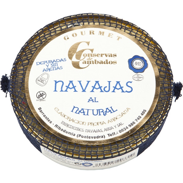 Cleaned razor shells 8-10 pieces tin 154 drained weight g