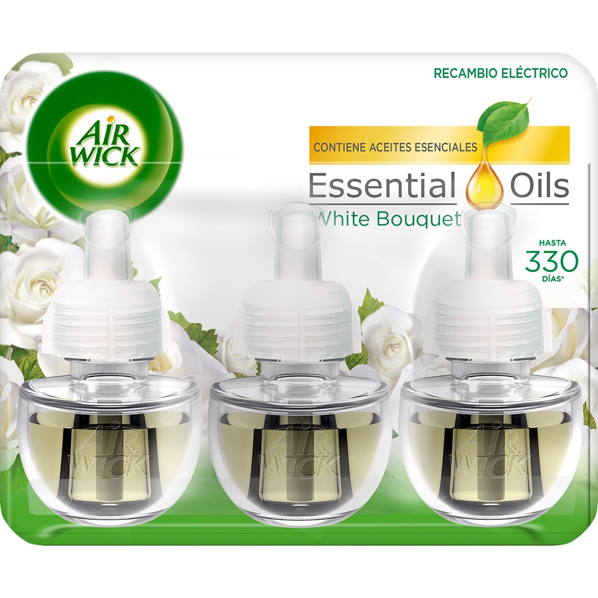 Essentials Oils White Bouquet electric air freshener refill 3 units