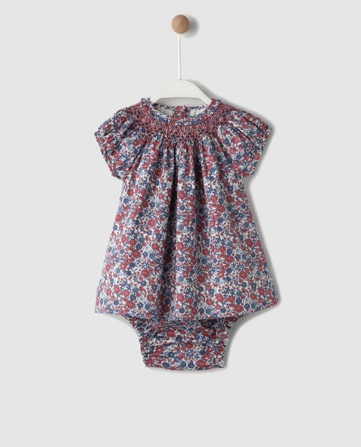 baby girl blue floral dress