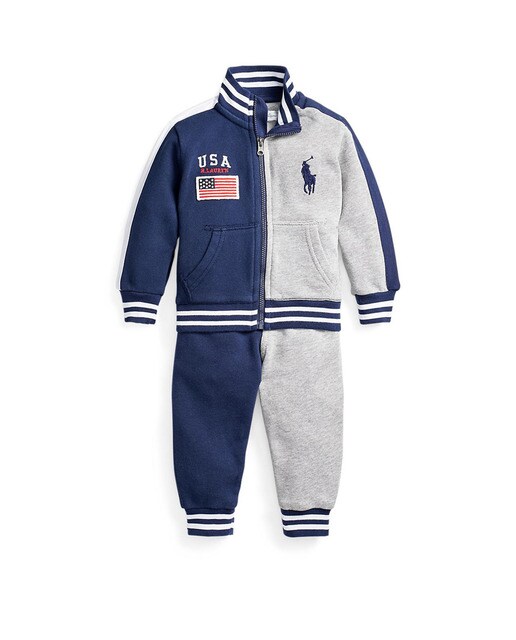 baby blue polo sweat suit