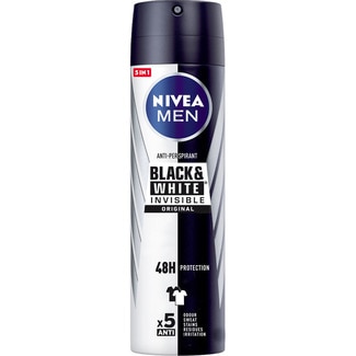 NIVEA MEN Black & White Invisible 48 hr antiperspirant deodorant spray 200 ml