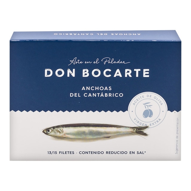 Anchoas del Cantábrico en aceite de oliva virgen extra 13-15 Don Bocarte