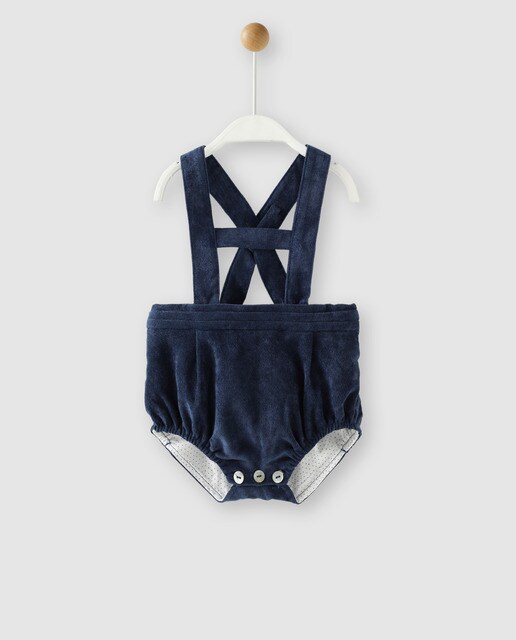 Baby boys' blue corduroy shorts with braces · Dulces · Fashion · El