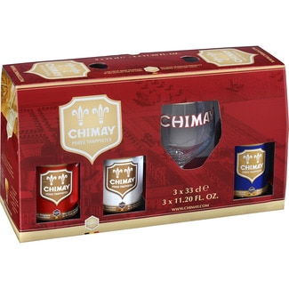 CHIMAY cerveza belga trapense pack 3 botellas 33 cl