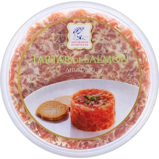 AHUMADOS DOMINGUEZ tartar de salmón ahumado tarrina 500 g