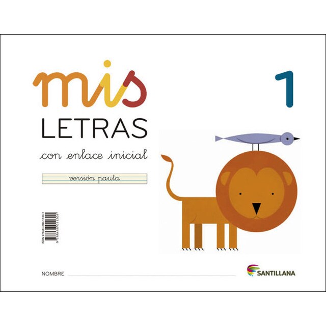 Mis letras 1 con enlace inicial version pauta (Tapa blanda)
