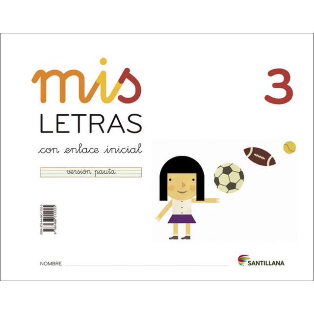 Mis letras 3 con enlace inicial version pauta (Tapa blanda)