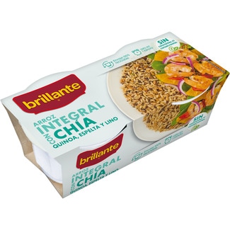 BRILLANTE Wholegrain rice with chia and spelt 2-pack containers 125 g