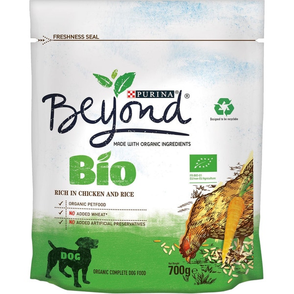 Buy Bio organic dog food rich in chicken and rice container 700 g
