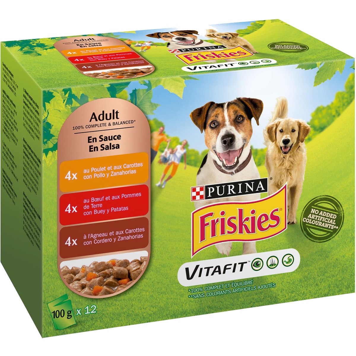 Vitafit wet dog food with chicken and carrots in gravy 4 bags 100 g