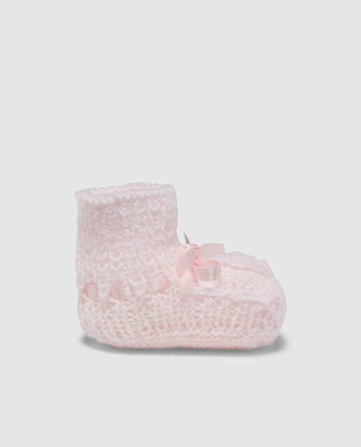 pink booties baby