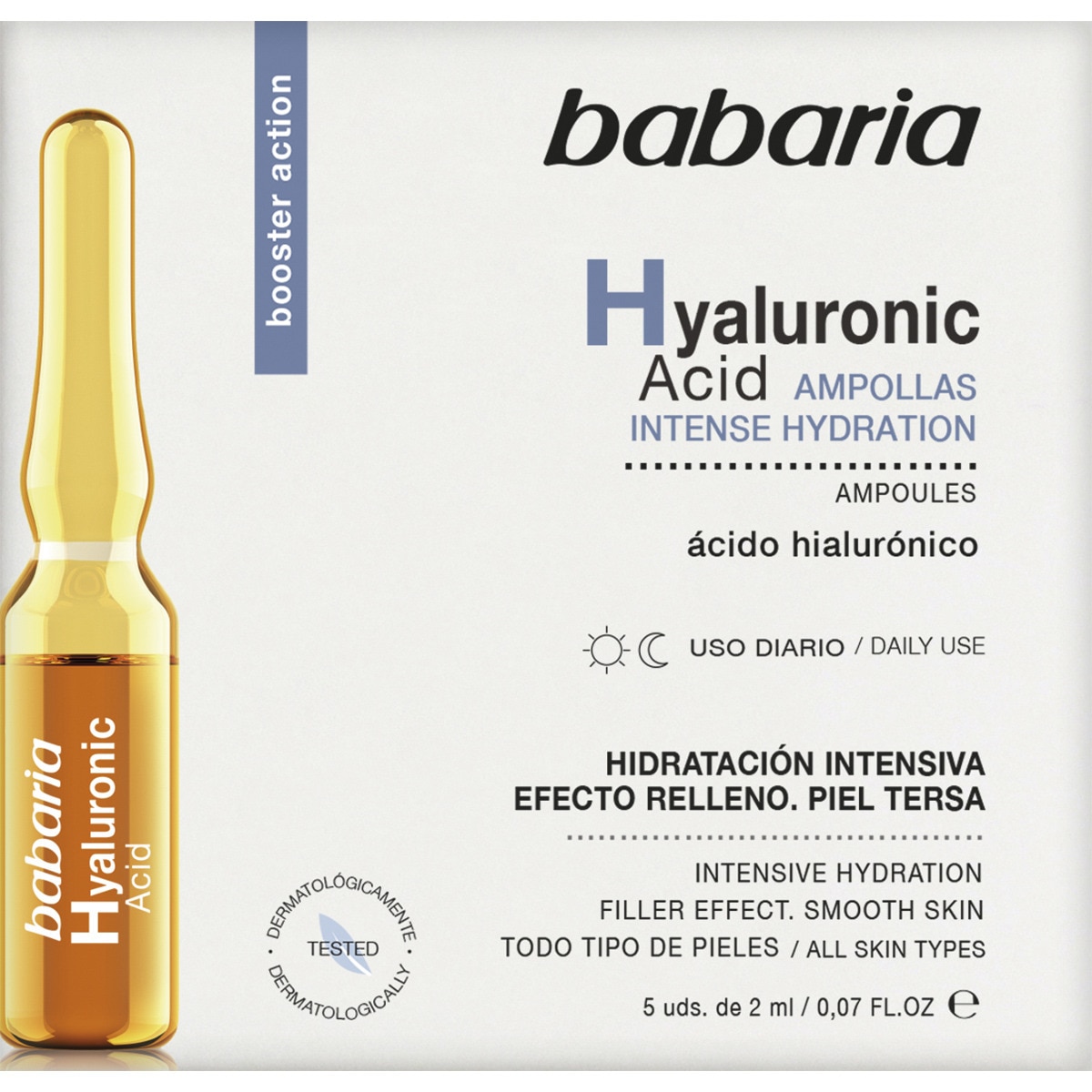 Ampollas hidratación intensa ácido hialurónico caja 5 ampollas 2 ml