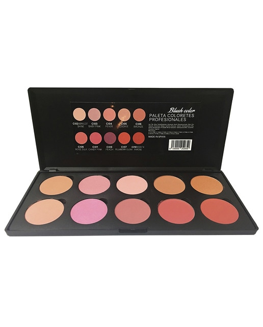 Paleta 10 coloretes blush color palette