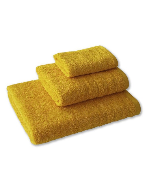 Juego toalla lisa 500 gramos amarillo