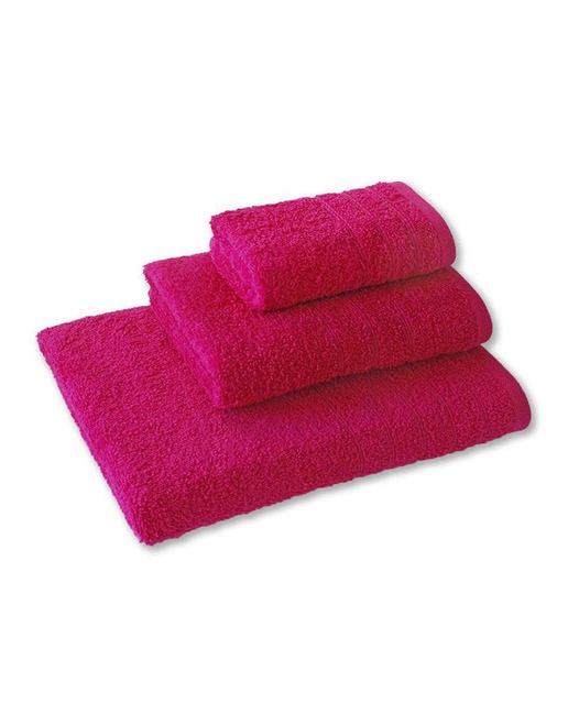 Juego toalla lisa 500 gramos fucsia