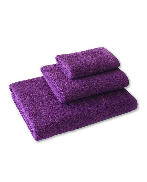 Juego toalla lisa 500 gramos morado