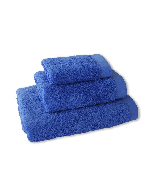 Juego toalla lisa 650 gramos azul
