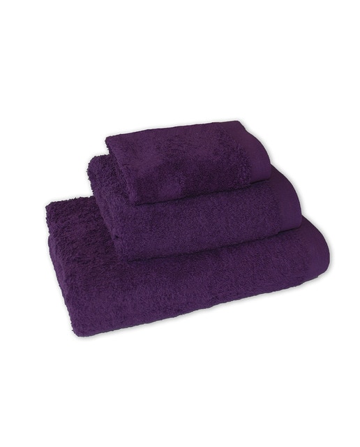 Juego toalla lisa 650 gramos morado