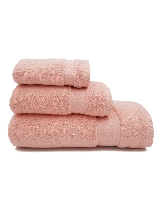 Juego toalla lisa fantasia 550 gramos rosa