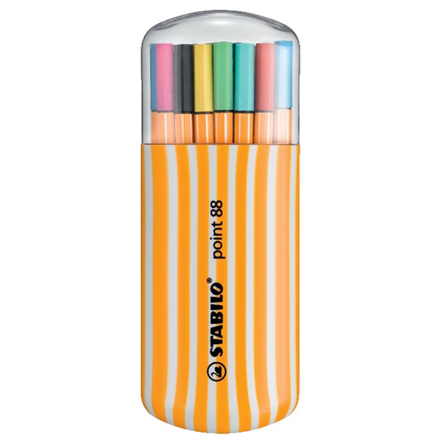 Estuche Zebrui de 20 Rotuladores Punta Fina point 88 STABILO Multicolor.