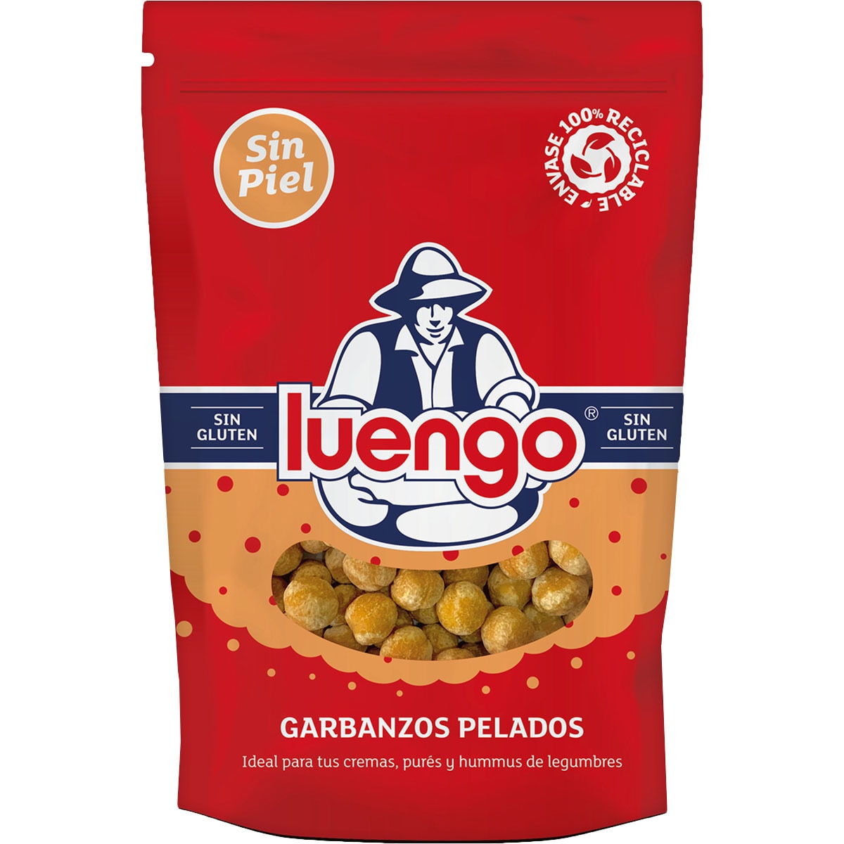 Comprar Garbanzos pelados ideal para cremas, purés y hummus de legumbres sin gluten paquete 400