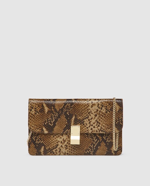 Gloria Ortiz Ada animal print leather clutch in natural tones · Women's  fashion · El Corte Inglés